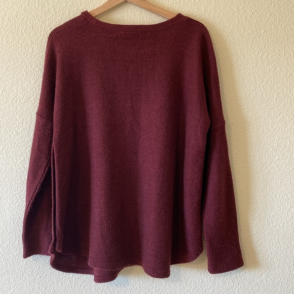 Bb Dakota Burgundy Button Sweater - Picture 2 of 5